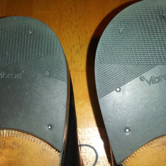 Vintage Gravati: Black Pebbled Leather. Split Toe Lace-Ups, Size: 13M. Re-Soled. - Picture 13 of 14